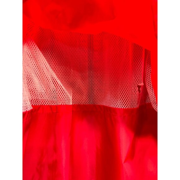 Vintage Eddie Bauer Mens Nylon Windbreaker Jacket Medium Red Hooded - Picture 9 of 9